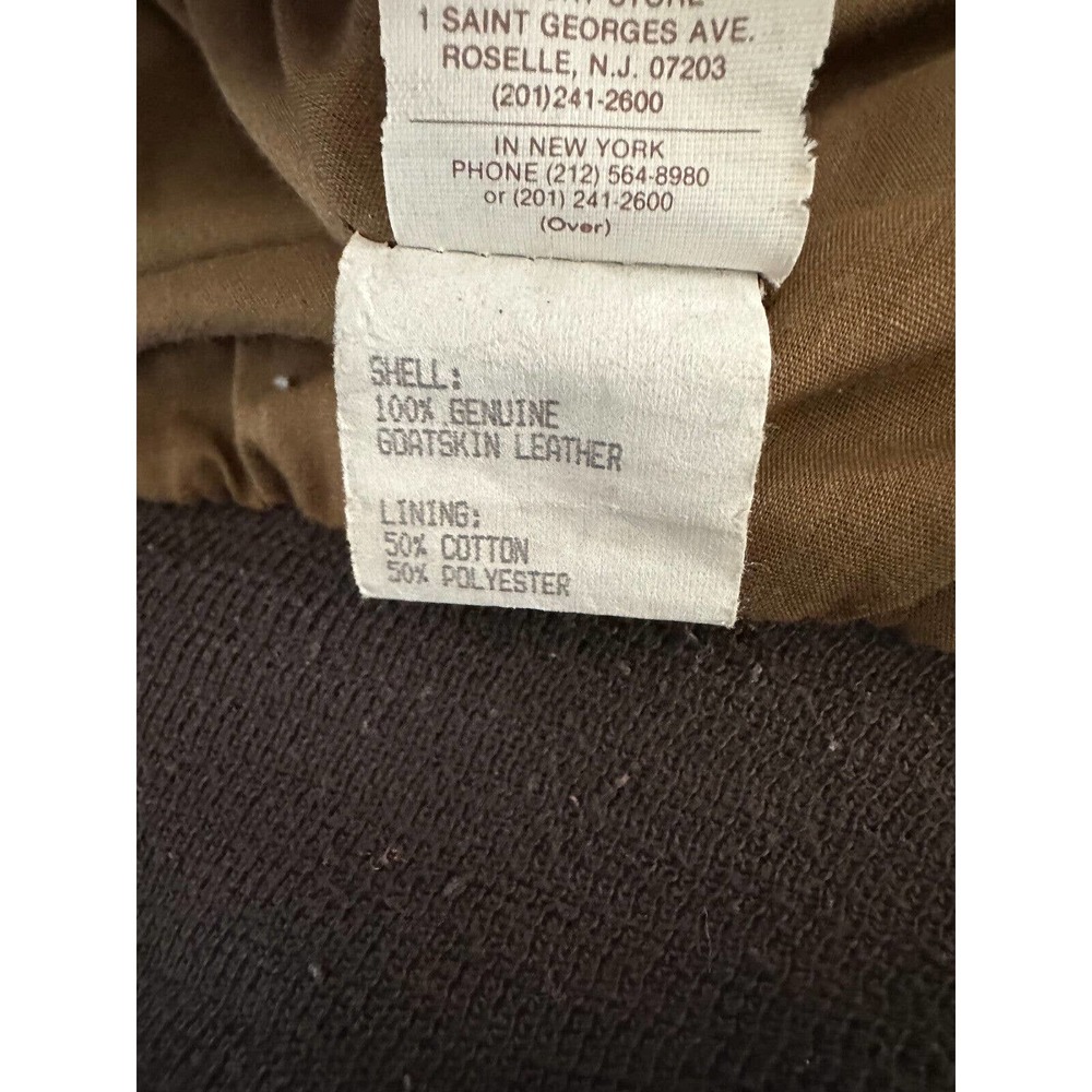 Cooper Type A 2 Goatskin Leather Flight Bomber Jacket Distressed USA Made 48L - Picture 16 of 16